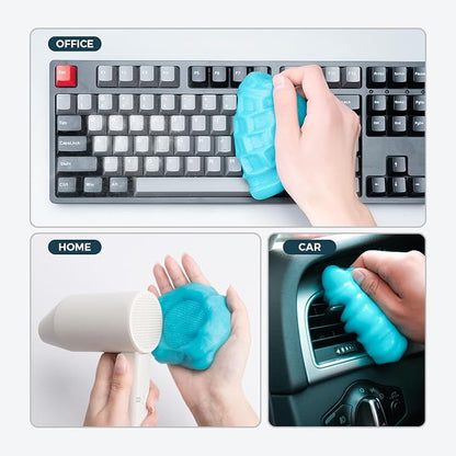 CLICK CLEAN 2Pcs Cleaning Gel for Car, 7oz Car Detailing Tools, Cleaning Putty Gel, Interior Cleaner Universal Dust Cleaner for Keyboard, Laptop, Air Vents (Bluebell)
