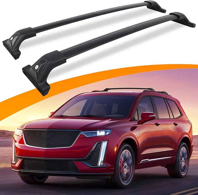 330 LBS Lockable Roof Rack Cross Bars Fit for Cadillac XT4 XT6 2019-2025 CrossBars Rooftop Luggage Rack Cargo Carrier Accessories