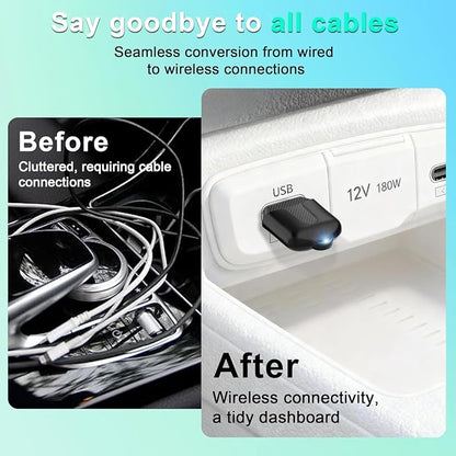 Wireless Carplay Adapter, Convert Wired to Wireless CarPlay, Compatible with CarPlay, Plug and Play, Type-C/USB, Suitable for 800+ Vehicles (Matte Black)