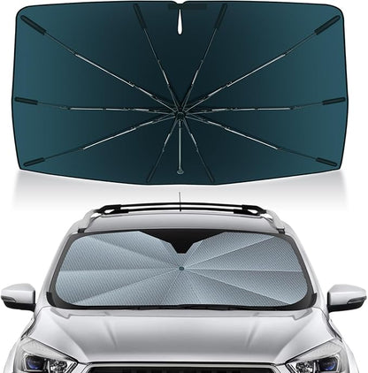 Autorder Windshield Sun Shade Umbrella for 2013-2019 Ford Escape Accessories,Upgraded Ice Crystal Material,Easy Setup Umbrella Sunshade for Car Windshield,100% Sun Blocking