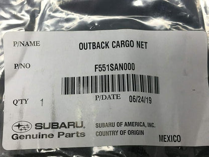 Subaru Rear Compartment Cargo Net Black Mesh for 2020-2025 Outback - F551SAN000 - Genuine OEM