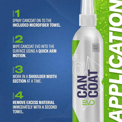 GYEON CanCoat EVO Spray Ceramic Coating DIY grade water beading gloss protection multi-surface auto detail trim wheels glass vinyl safe application easy use interior exterior sealant layer