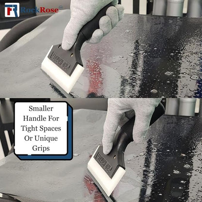 RockRose 6.7'' Cast Aluminum Handle Squeegee Professional Window Tinting & Vinyl Wrap Applicator for Car Wrap Tool PPF Installation and Window Film - Scratch-Free Bubble Remover 2PK