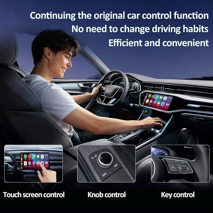 CarPlay Adapter, USB Interface Plug and Play, Connects Phone and car Screen Through WiFi and Bluetooth, Suitable for Apple and Android Systems
