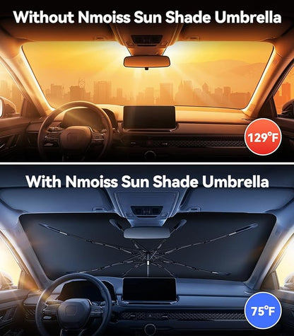 Nmoiss Windshield Sun Shade Umbrella [Vinyl Coating Heat Shield] for Honda Accord 2018-2026 Accessories, Protect Car from Sun Rays & Heat Damage Keep Cool and Protect Interior, Custom Fit Car Front