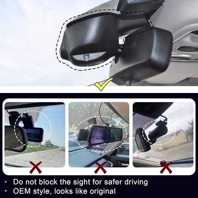 Mangoal Front 4K & Rear 1080P Dash Cam Custom for 4th Gen Dodge RAM 1500/2500/3500 2013 2014 2015 2016 2017 2018 (Model A),Check Model Carefully,UHD 2160P,WiFi & App,128GB Card