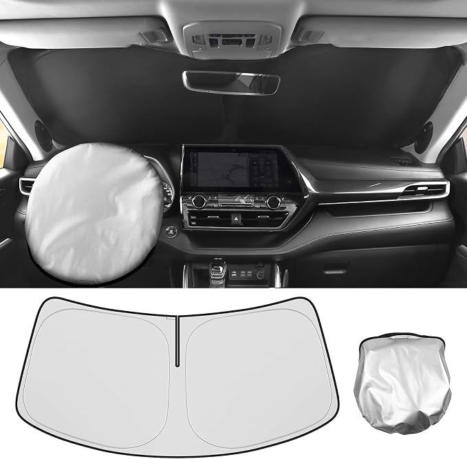 Windshield Sunshade Compatible for 2015-2023 2024 2025 BMW Mini Cooper F55 Accessories Front Window Shield Sun Visor Protector Foldable Blocks UV Rays
