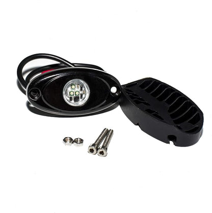 YONEDA 4 Pods Greem Rock Lights 6000K 3LED Bright LED Underglow Lights IP68 Waterproof for Trucks SUV UTV ATV RZR Car Boats Pickup Motorcycle