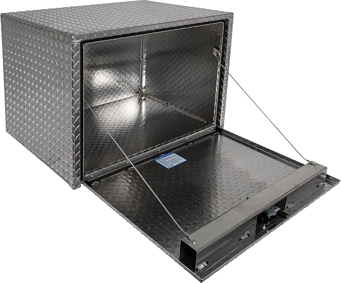 Buyers Products 1705133 Diamond Tread Aluminum Underbody Truck Tool Box, 24 x 24 x 30, Made in USA, .100 in. Thick, Corrosion-Resistant, Locking Compression Latch, Secure Storage for Work Trucks
