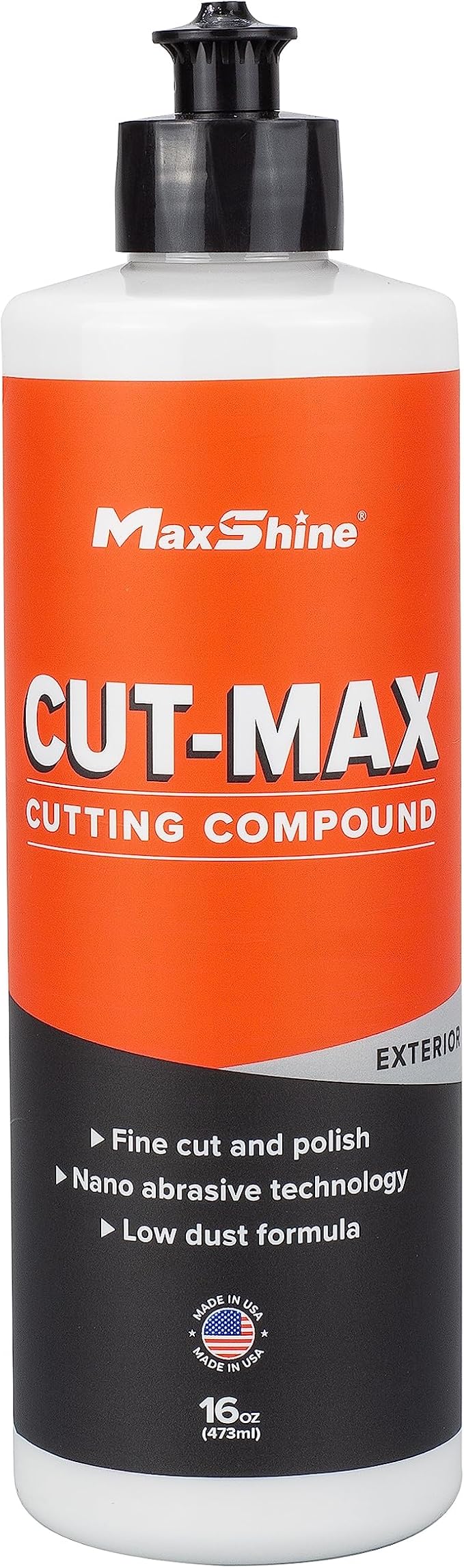 Maxshine 16oz Cut Max Fast-Cutting Compound | Professional Car Paint Correction Polish for Scratch & Heavy Swirl Removal | Buffing & Polishing Compound | Auto Detailing Supplies for Car Care