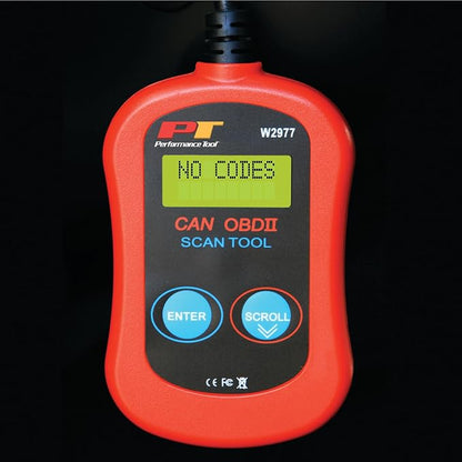 Performance Tool W2977 CAN OBD II Scanner Tool for Check Engine Light & Diagnostics, Direct Scan and Read Out