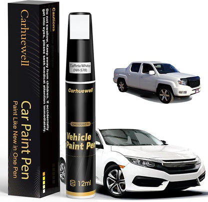 NH-578 Taffeta White Touch Up Paint Compatible with Honda, Exact Match Car Paint Pen Automotive Scratch Repair Remover Kit Quick & Easy Solution for Vehicle Chips and Nicks