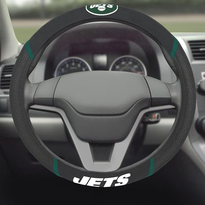 FANMATS NFL Unisex-Adult Embroidered Steering Wheel Cover