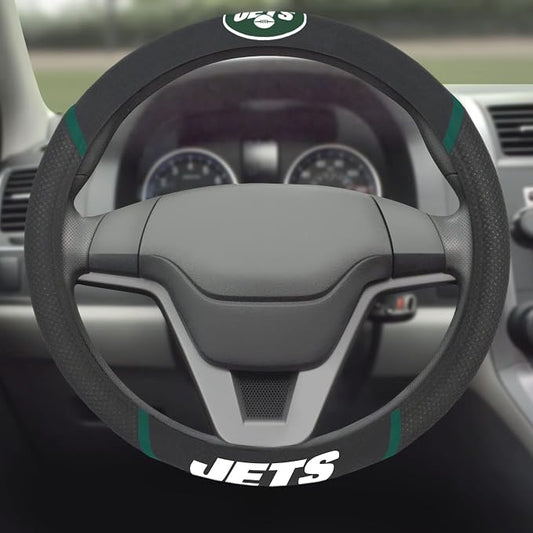 FANMATS NFL Unisex-Adult Embroidered Steering Wheel Cover