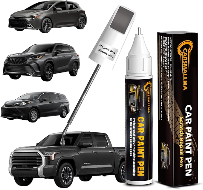Car Touch Up Paint(1G3 Magnetic Gray Metallic) for Toyota, Color Accurate Car Scratch Repair Remover Pen,Automotive Paint Quick & Easy to fix vehicle Chips and Nicks Scuff