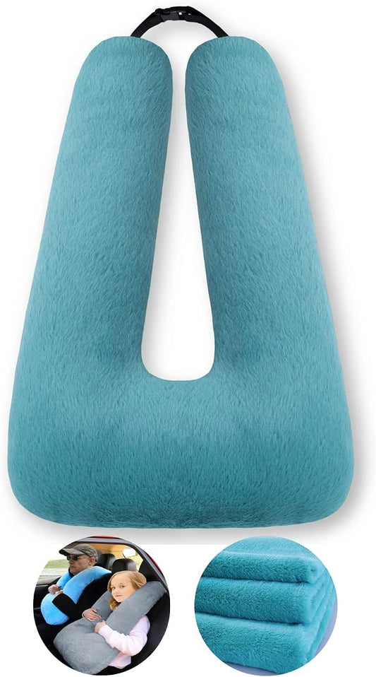 FHSGGP Travel Pillow Car Pillow Kid Car Sleeping The Sleeping Aid for Adults and Kids on Road Trips Kids Travel Pillow Emerald Green