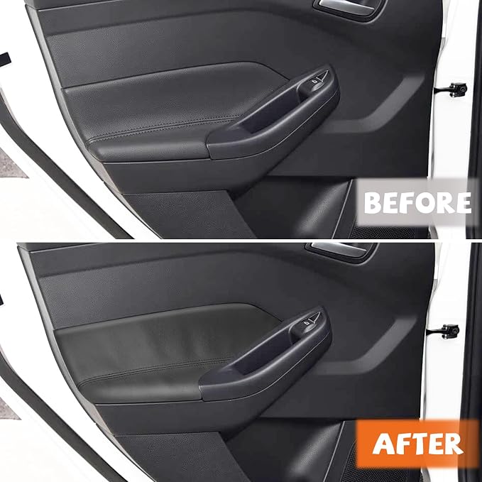 RUIANTE 4pcs Door Panel Cover Trim Replacement Compatible for Focus 2015-2018 Car Interior Accessories (Black)