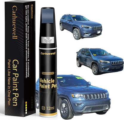 Slate Blue Pearl(PBF/TBF) Touch Up Paint for Jeep, Car Paint Pen Scratch Repair Two-In-One Touch Up Paint, Exact Color Match for Jeep Automotive Scratch Remover for Deep Scratches