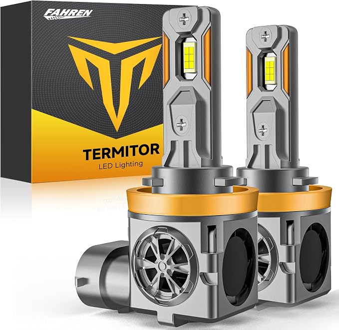 Termitor Latest H11 H9 Fog Light Bulb, H16 Halogen for Off-road only | 70K Lumens, 6500K Daylight White, No Adapter Required, Easy Install, 70,000hrs+ Lifespan, IP68, 1: 1 size, Pack of 2