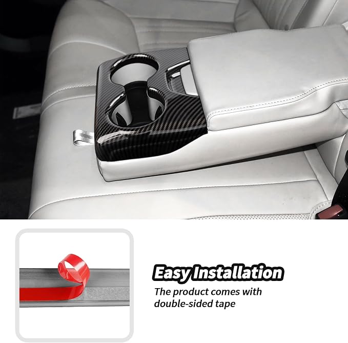 JeCar 17pcs Full Set Carbon Fiber Interior Trim Accessories for 2011-2014 Chrysler 300/300C - Center Console, Dashboard, Rear Cup Holder Panel Decoration Upgrade