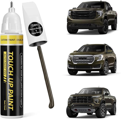 (Harvest Bronze/Deep Bronze (GXN) Car Touch Up Paint for GMC, Car Paint Scratch Repair Kit, Quick & Easy Solution, 2 in 1 Scratch Remover Pen with Color-Matched