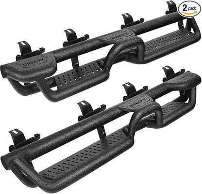 BINARY STAR Running Boards Compatible with 2020-2026 Jeep Gladiator Jt 4 Door, Multi-Function Running Boards Made with Carbon Steel, 6 Inch Gladiator Side Steps Step Bars Nerf Bars