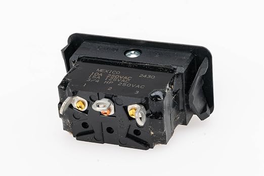 BraunAbility 33218 Gray Rocker Switch (Power On/Off) | Fits Hydraulic Pump Module Faceplate | for Century & Millennium Series Lifts | Main System Toggle | SPDT Sealed