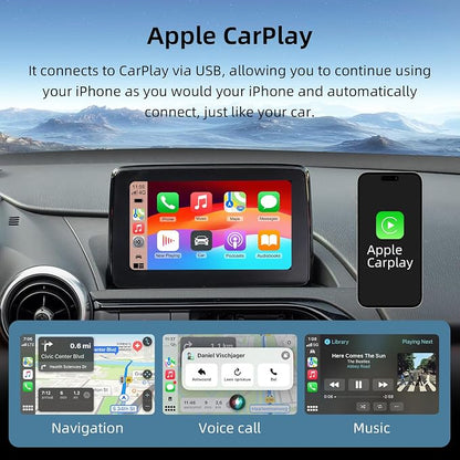 LEXXSON Android Auto & Carplay Adapter for Mazda 2/3/6/CX3/CX5/CX8/CX9/MX5/FIAT124, Retrofit Kit for MZD Connect System 00008FZ34, TK78-66-9U0C