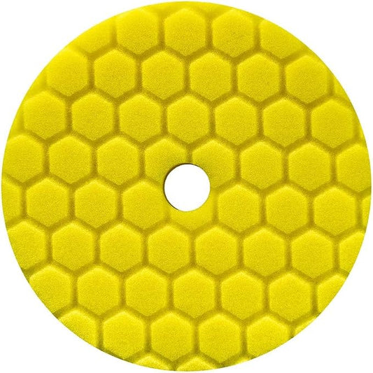 Chemical Guys BUFX111HEX6 Hex-Logic Quantum Heavy Cutting Pad, Yellow (6.5 Inch Pad Made for 6 Inch Backing Plates)