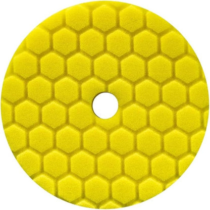 Chemical Guys BUFX111HEX5 Hex-Logic Quantum Heavy Cutting Pad, Yellow (5 Inch Backing Plate)