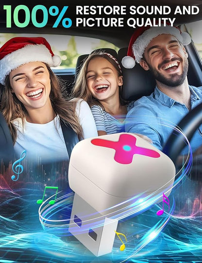 Mini Wireless CarPlay Adapter, Compact Design 2-in-1 CarPlay & Android Auto,Converts Wired to Wireless Carplay Adapter for iPhone iOS 6+/ Android 11+, Wireless Control Plug & Play, No Delay.