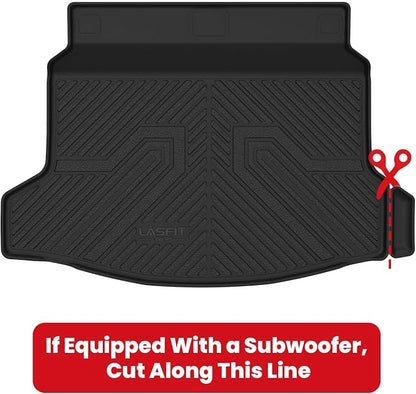 LASFIT Floor Mats & Trunk Mat for 11th Gen Honda Civic Hatchback(Not for Hybrid) 2026 2025 2024 2023 2022, All Weather Custom Fit TPE Car Floor Liners,1st & 2nd Row & Trunk Liner