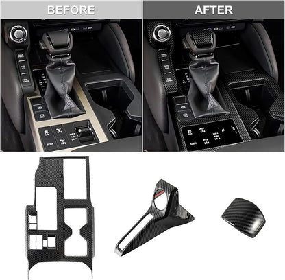 Interior Trim for for Toyota Land Cruiser 2024 2025 2026 Carbon Fiber Gear Shift Panel Cover Kit