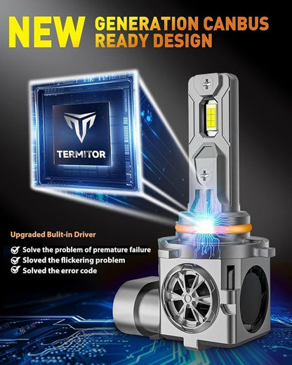 Termitor Premium 9005 HB3 9006 HB4 Fog Light Bulb for Off-road Only