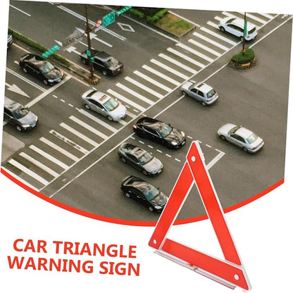 ULTECHNOVO Portable Emergency Warning Triangle Reflector Sign for Roadside Safety Foldable Traffic Alert Tool for Cars and Trucks Durable and Construction