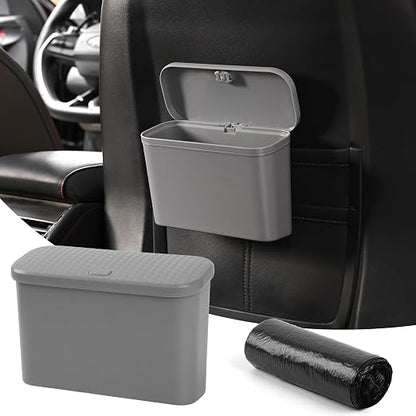 Car Trash Can, Waterproof Multi Functional Auto Trash Bin for Door/Console/Seat Back,Leak-Proof Trash Can for Car, Truck, SUV - Essential Car Accessories for Organization (grey2)