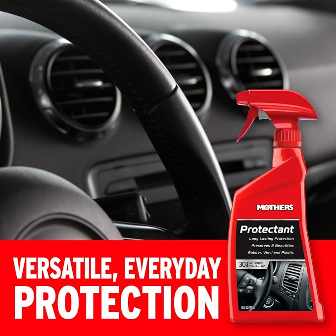 Mothers Protectant, 16 oz. – Long-Lasting UV Protection for Rubber, Vinyl & Plastic, Shields Dash, Trim, Bumpers & Tires from Fading, Cracking & Drying, Restores a Clean OEM Finish (05316)