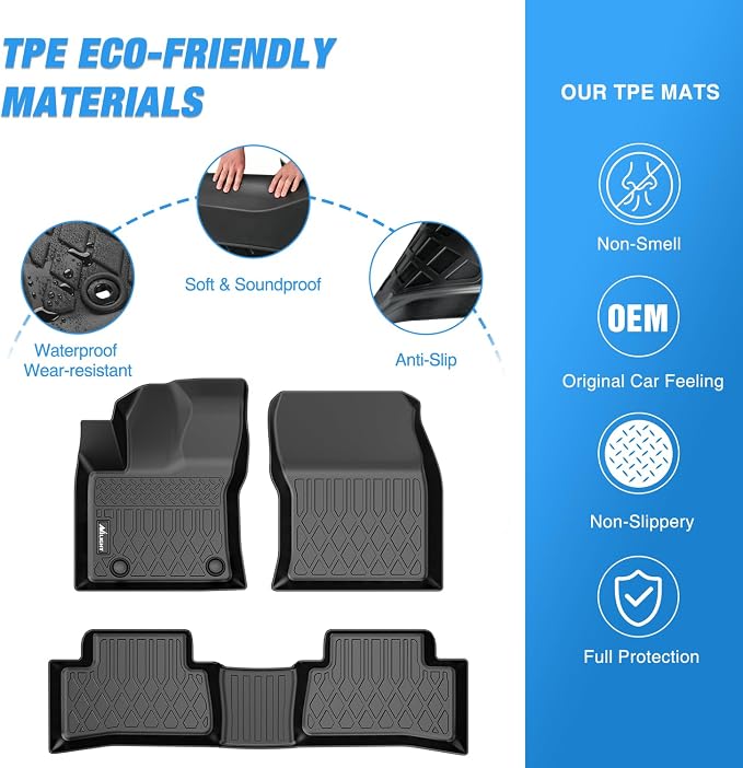 Nilight Floor Mats for Toyota Corolla Cross Hybrid 2022 2023 2024 2025 2026 (AWD Only) All Weather Custom Fit Heavy Duty Floor Liners