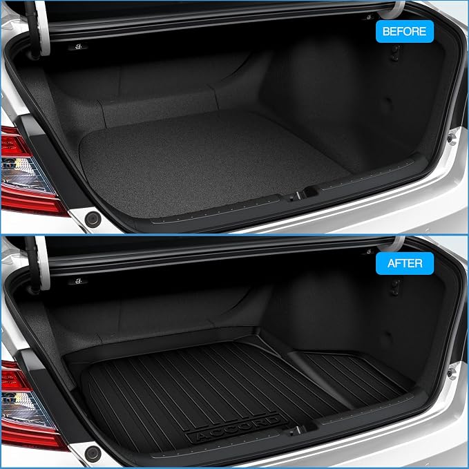 Nilight Cargo Mats for Honda Accord Sedan (Include Hybrid) 2023 2024 2025,All Weather Protection Heavy Duty Cargo Liners