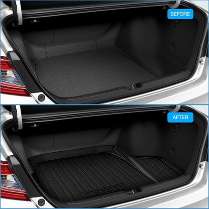 Nilight Cargo Mats for Honda Accord Sedan (Include Hybrid) 2023 2024 2025,All Weather Protection Heavy Duty Cargo Liners