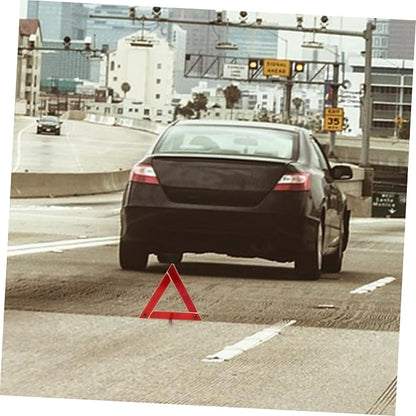 2pcs Warning Triangle Emergency Safety Sign for Roadside Use Reflective Folding Design for Car Parking and Traffic Safety and Construction