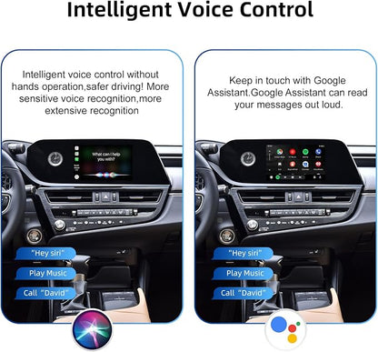 Decoder Adapter Retrofit Kit Compatible with Lexus of 2018-2021 ES/UX/NX/IS/ES300H, 2021-2023 GX460, 2009 RC300, Support Wireless CarPlay Android Auto/Voice Control/Mirror Link/Camera/USB Drive