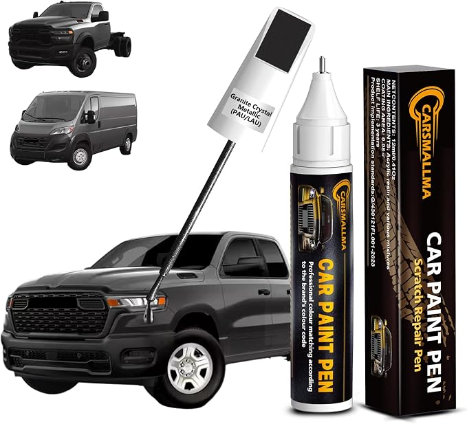 Granite Crystal Metallic(PAU/LAU) Car Touch Up Paint for Ram, Color Accurate Car Paint Scratch Repair Pen Kit Quick & Easy Fix Vehicle Chips and Automotive Nicks Scuff