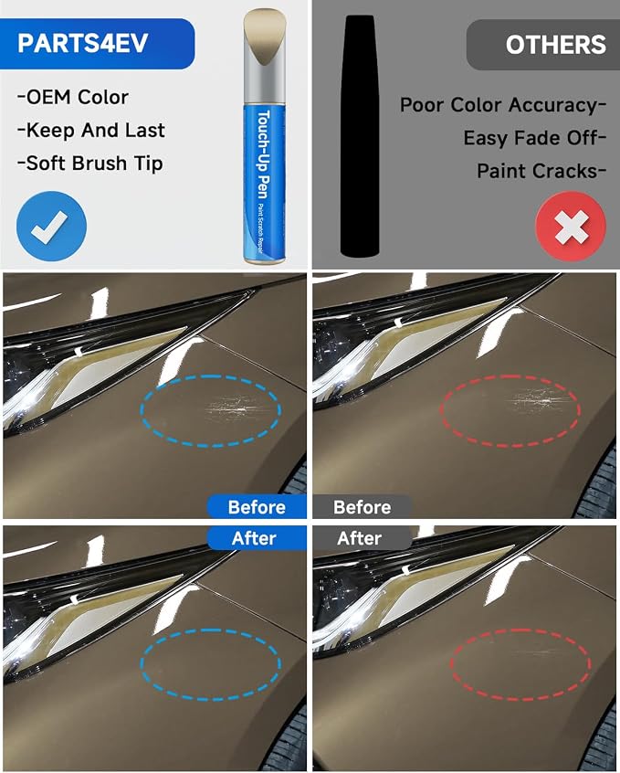 Touch Up Paint Compatible with Toyota Exact Match Touch Up Paint Car Scratch Repair (Quicksand（4V6）)