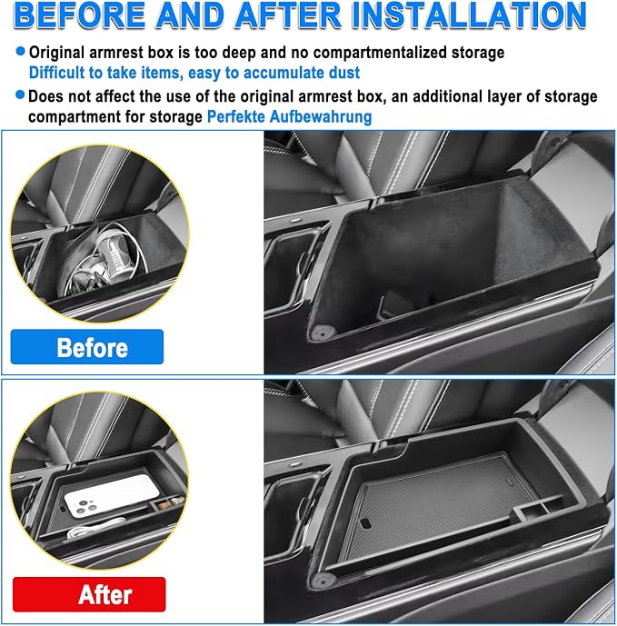 SHAOHAO 3 Pcs for 2025 2026 Cadillac Lyriq Center Console Organizer Tray for 2023-2025 2026 Cadillac Lyriq Accessories (Sport/Tech/Luxury) Console Organizer & Lower Organizer & Cup Holder Easy Removal
