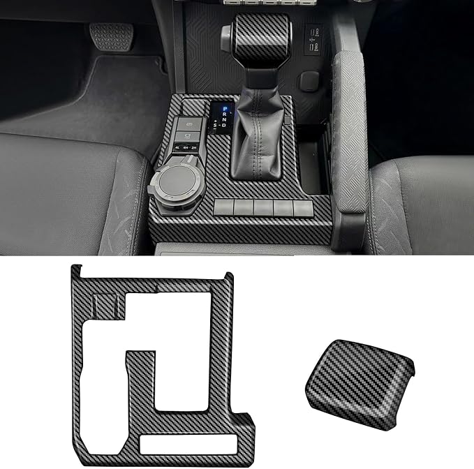 Interior Trim for Toyota 4Runner 2025 2026 Carbon Fiber Gear Shift Panel with Steering Wheel Trim