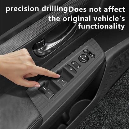 Temmis 4PCS Car Door Window Switch Panel Cover for Honda CRV 2023-2026 (Gasoline & Hybrid), Auto Interior Decor Accessories Armrest Trim Silicone Style Kit-Black