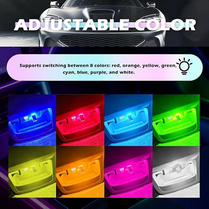 Mini USB LED Lights for Car,5V RGB Car LED Lights Interior USB Light with Adjustable Color & Brightness,Portable USBs A Ambient Lighting Cars Interior for Cars Atmosphere