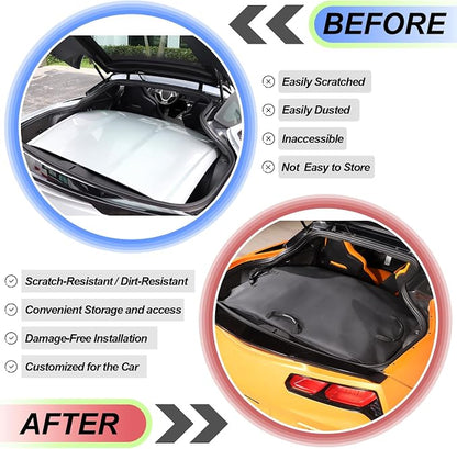Targa Top Roof Panel Protection Storage Cover Bag for Chevrolet Corvette C7 2014 2015 2016 2017 2018 2019 Coupe, Removable Trunk Roof Panel Storage Bag, Hard Top Rooftop Organizer Accessories 23148691