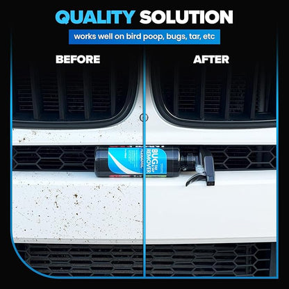 Carfidant Bug Remover for Cars Exterior with Ceramic Coating - Easily and Safely Clean Bug Splatter, Bird Poop from Paint, Plastic, Rubber, Metal, Chrome, Glass - 128oz